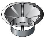 chapeau d’évacuation des fumées Isoleco DP double paroi 180 inox 600